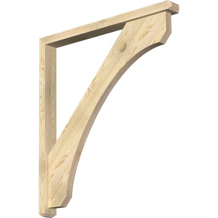 Ekena Millwork Legacy Craftsman Rough Sawn Bracket w/ Offset Brace, Douglas Fir, 4"W x 40"D x 44"H BKT0402X40X44LEC04RDF
